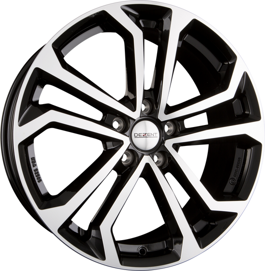 Dezent TA DARK - Schwarz Frontpoliert Alufelge 6.5x16 Zoll ET38 LK 5x105 ML56.6 – Bild 2