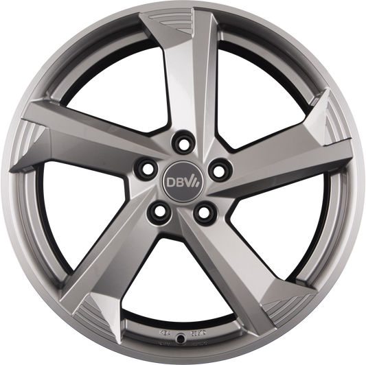 DBV Torino III hyper silber poliert Alufelge 8x19 Zoll ET55 LK 5x108 ML70.1 – Bild 2