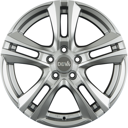 DBV Andorra II hyper silber Alufelge 7x17 Zoll ET45 LK 5x100 ML60.1 – Bild 2