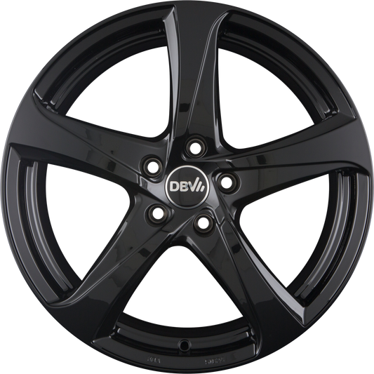 DBV 5SP 001 schwarz Alufelge 7.5x17 Zoll ET48 LK 5x108 ML74.1 – Bild 2