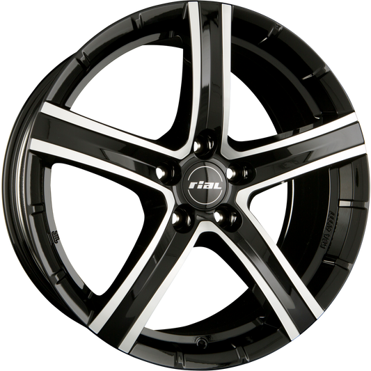 Rial Quinto Diamant-Schwarz Frontpoliert Alufelge 9x19 Zoll ET50 LK 5x150 ML110.1 – Bild 2