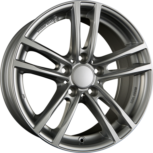 Rial X10 Polar-Silber Alufelge 7x17 Zoll ET50 LK 5x120 ML72.6 – Bild 2