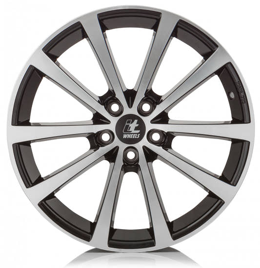 itWheels Alice gloss black polished Alufelge 7x17 Zoll ET35 LK 5x114.3 ML74.1 – Bild 2