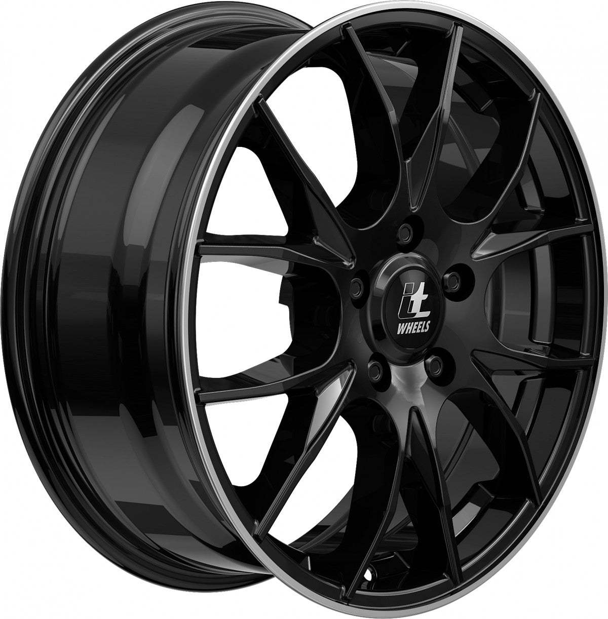 itWheels Kira gloss black polished lip Alufelge 7.5x18 Zoll ET38 LK 4x100 ML63.3 – Bild 4