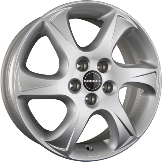 Borbet TC Brilliant Silver Alufelge 6x15 Zoll ET40 LK 5x114.3 ML72.5 – Bild 2