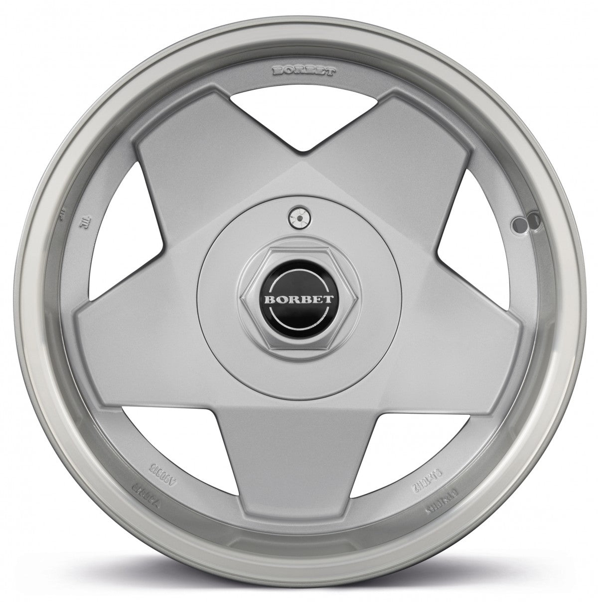 Borbet A silver rim polished Alufelge 9x16 Zoll ET15 LK 4x100 ML64 – Bild 2