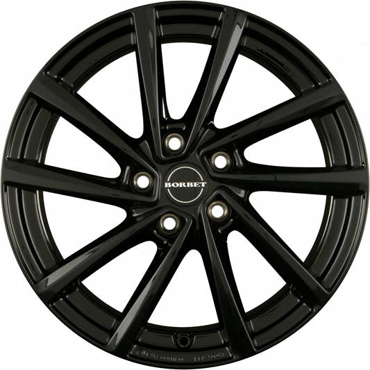 Borbet V black glossy 7x17 ET54 - LK5/112 ML66.6