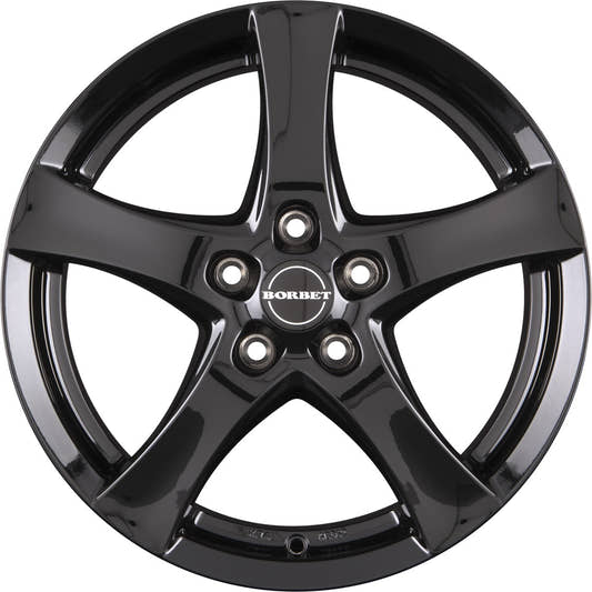 Borbet F black glossy 6.5x16 ET37.5 - LK4/108 ML72.5