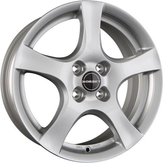 Borbet F Brilliant Silver Alufelge 6.5x16 Zoll ET37.5 LK 4x108 ML72.5 – Bild 2