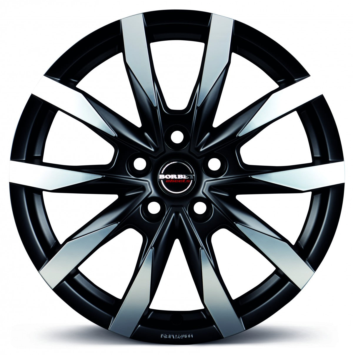 Borbet CW5 black polished matt 7.5x18 ET48 - LK5/112 ML66.5