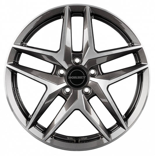Borbet Z mistral anthracite glossy polished 7.5x18 ET43 - LK5/112 ML57.1
