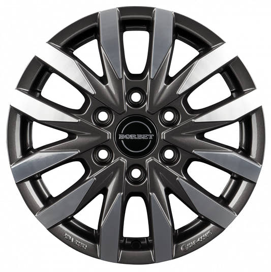 Borbet CW6 mistral anthracite glossy polished 7.5x18 ET35 - LK6/139.7 ML100.1