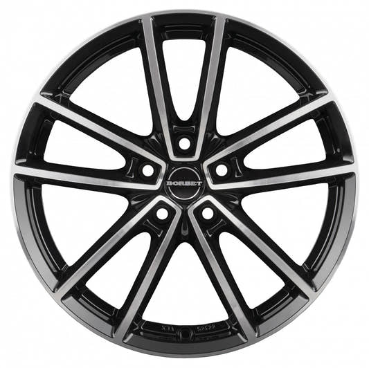 Borbet W black polished glossy 8.5x21 ET35 - LK5/112 ML66.6