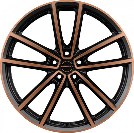 Borbet W black copper polished matt 8x20 ET41 - LK5/112 ML57.1