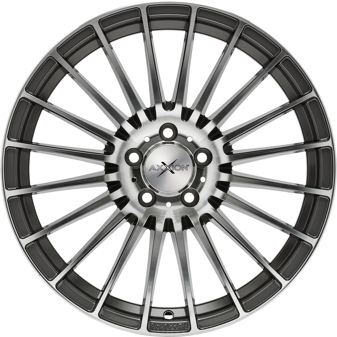 Axxion AX5 daytona grau hochglanzpoliert Alufelge 9x20 Zoll ET45 LK 5x112 ML66.6