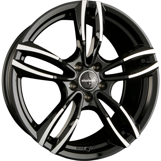 2DRV by WHEELWORLD WH29 Schwarz Hochglanzpoliert (SP+) Alufelge 8.5x18 Zoll ET45 LK 5x112 ML66.6 – Bild 2