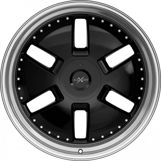 Axxion Y1 Schwarz Glanz mit poliertem Felgenbett (SW+/ ML+) 9x21 Zoll ET30 LK 5x112 ML66.6 – Bild 2