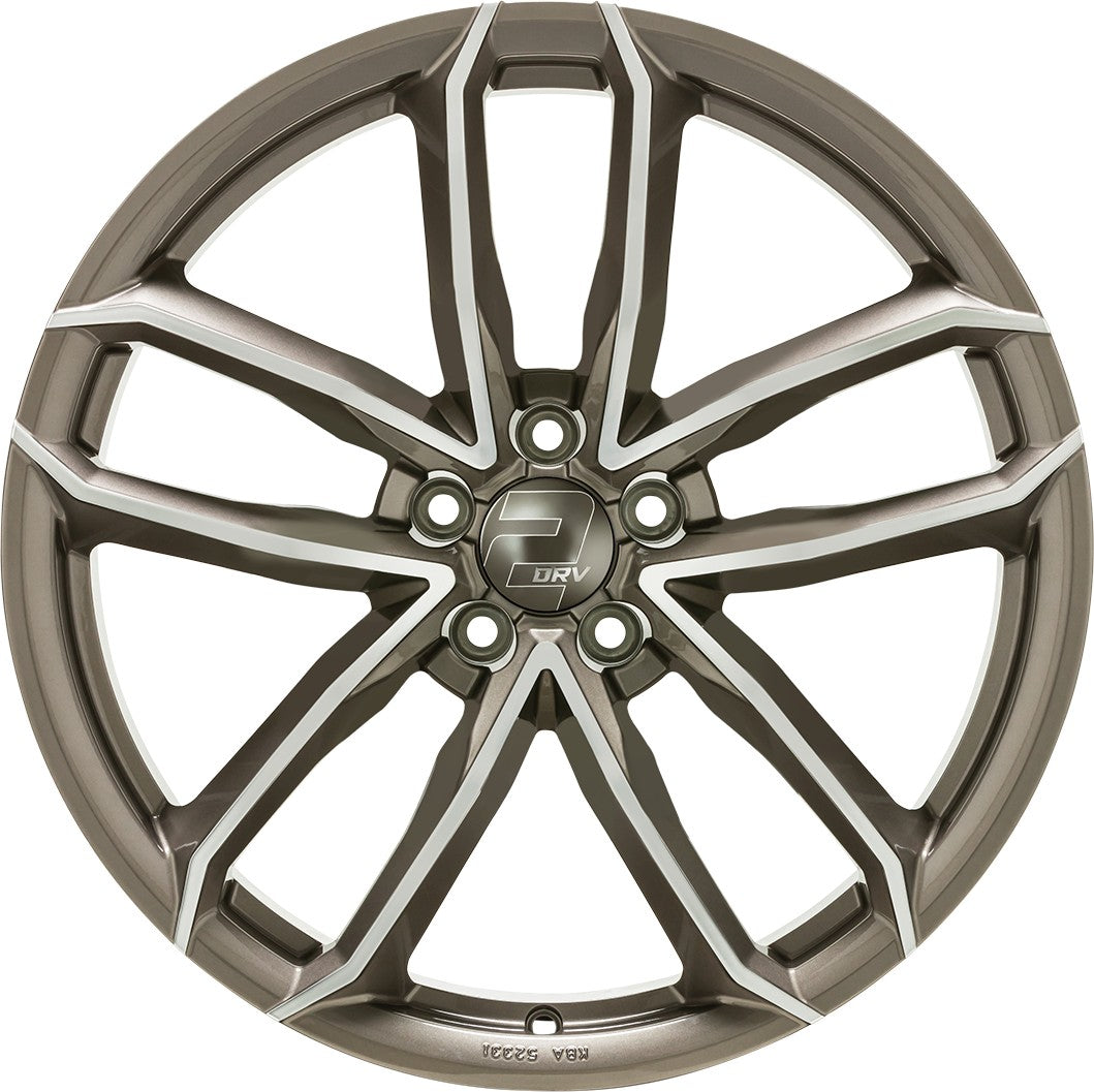 2DRV WH33 platin grau hochglanzpoliert 8x18 ET35 - LK5/112 ML66.6