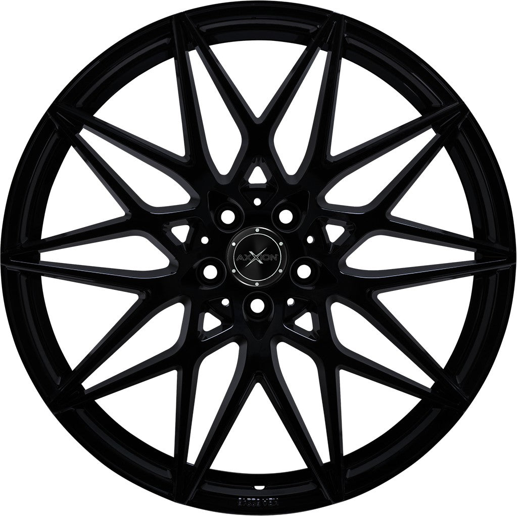 Axxion AX9 schwarz glänzend lackiert Alufelge 8.5x19 Zoll ET25 LK 5x112 ML66.6 – Bild 2