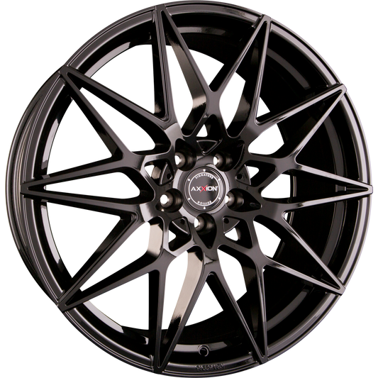 Axxion AX9 Competition Schwarz Glanz Lackiert (SW+) Alufelge 9x20 Zoll ET25 LK 5x112 ML66.6 – Bild 2