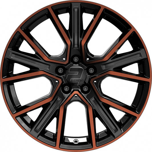 2DRV WH34 schwarz kupfer hochglanzpoliert Alufelge 9x21 Zoll ET30 LK 5x112 ML66.6 – Bild 2