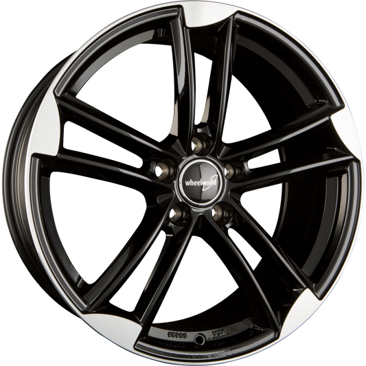 2DRV by WHEELWORLD WH27 Schwarz Hochglanzpoliert (SP+) Alufelge 9.5x21 Zoll ET45 LK 5x112 ML66.6 – Bild 2