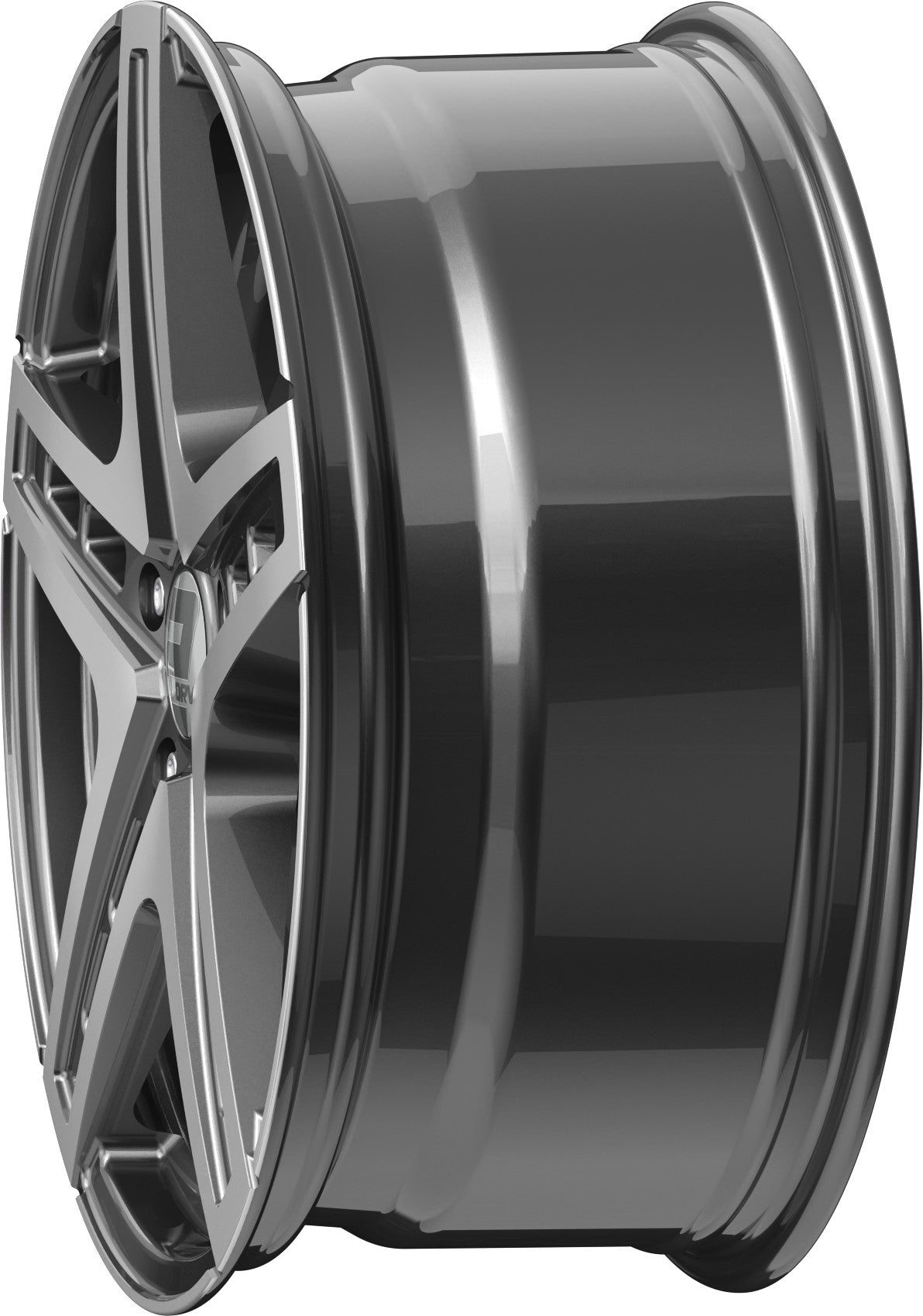 2DRV WH38 daytona grau hochglanzpoliert 9.5x22 ET35 - LK5/112 ML66.6