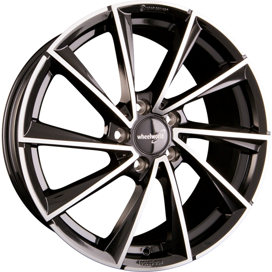 Wheelworld WH32 Schwarz Hochglanzpoliert (SP plus) Alufelge 8.5x19 Zoll ET45 LK 5x112 ML66.6 – Bild 2