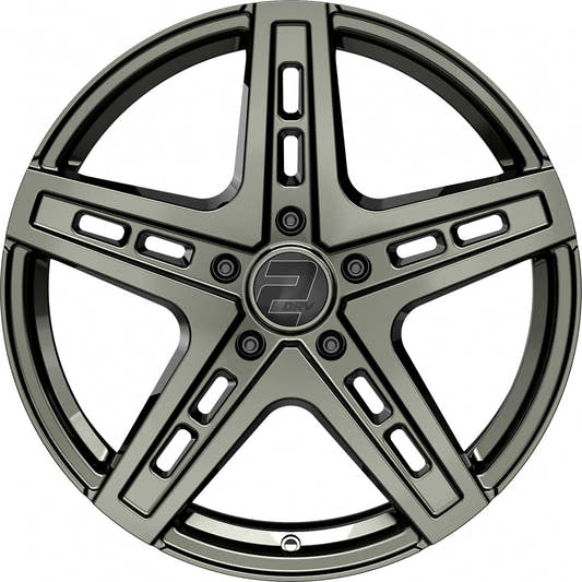 2DRV WH38 dark gunmetal lackiert 9.5x22 ET40 - LK5/108 ML72.6