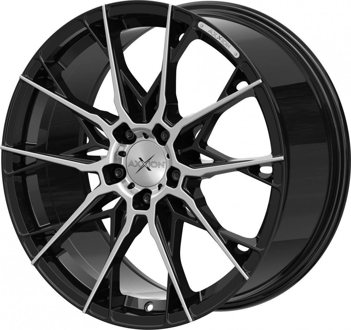 Axxion X1 schwarz hochglanzpoliert Alufelge 8.5x19 Zoll ET35 LK 5x112 ML72.6 – Bild 8