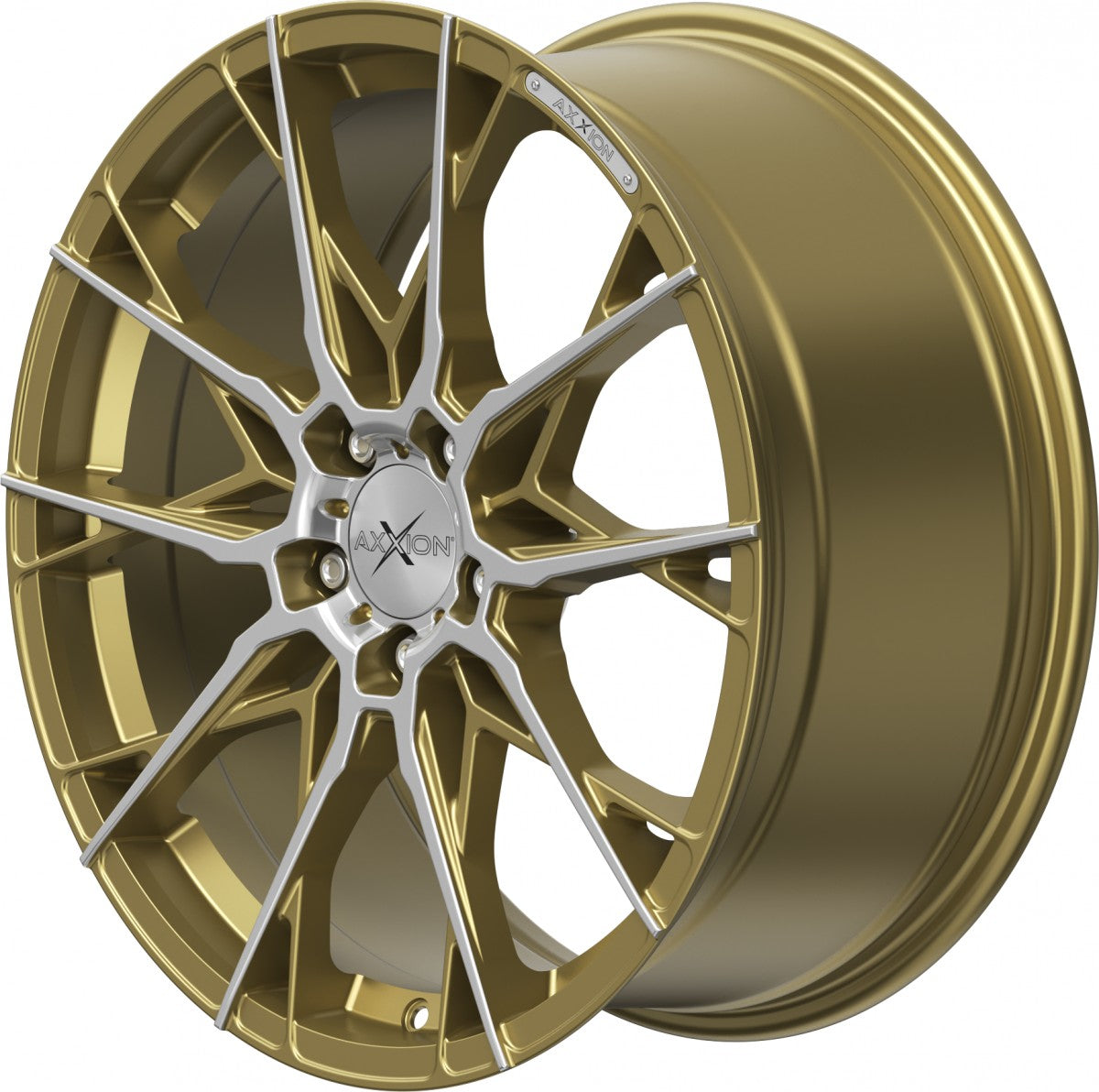 Axxion X1 gold matt poliert Alufelge 8.5x19 Zoll ET35 LK 5x112 ML72.6 – Bild 8