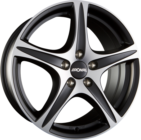 Ronal R56 Mattschwarz-Frontkopiert Alufelge 7x17 Zoll ET40 LK 5x110 ML65.1 – Bild 2