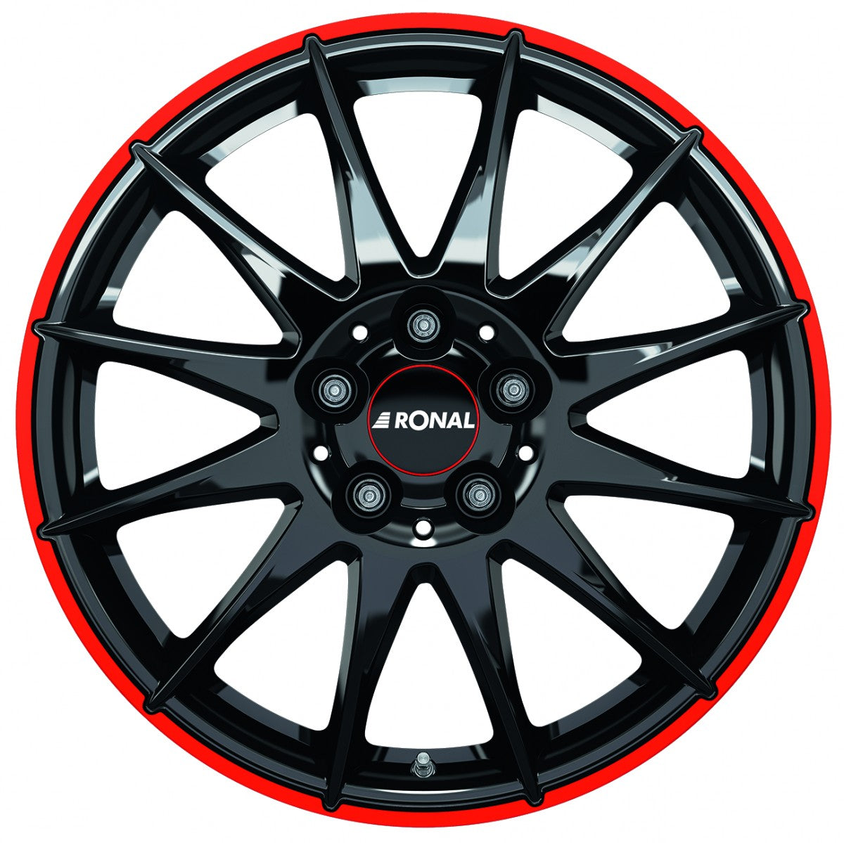 Ronal R54 jetblack-red rim Alufelge – Bild 2