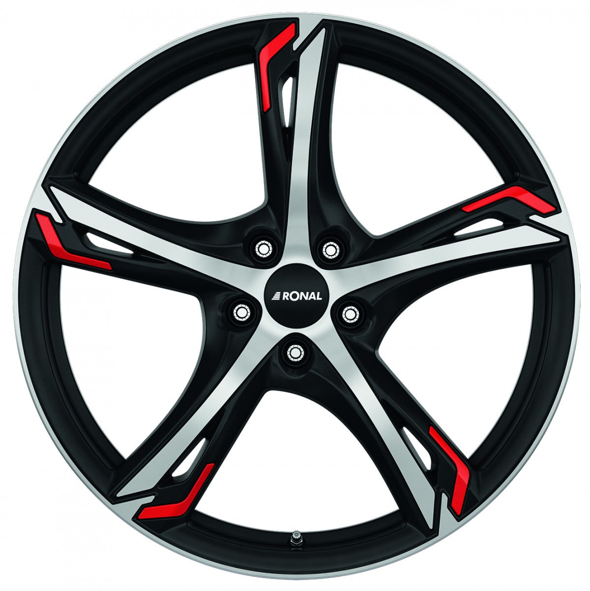 Ronal R62 Red jetblack-matt-frontkopiert Alufelge 7.5x18 Zoll ET40 LK 5x114.3 ML82 – Bild 2