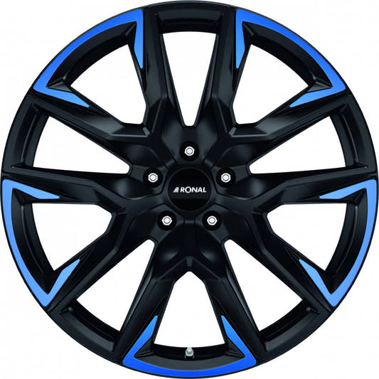 Ronal R71 jetblack matt blue tinted matt Alufelge 10.5x21 Zoll ET52 LK 5x112 ML66.5 – Bild 2
