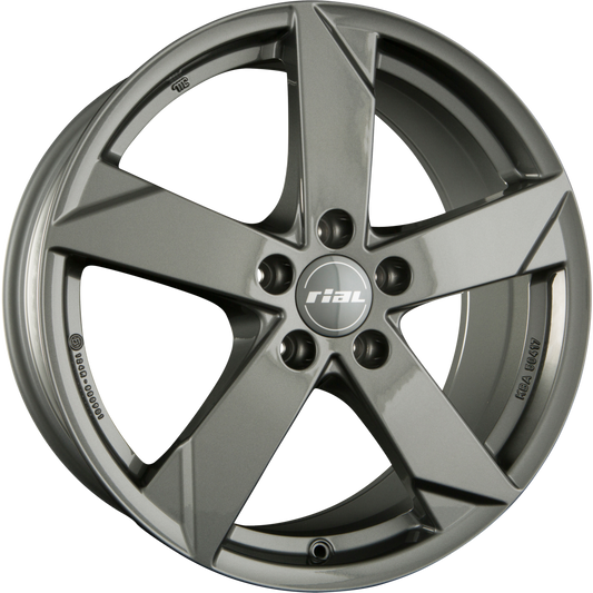 Rial Kodiak Graphit Alufelge 8x19 Zoll ET55 LK 5x108 ML63.4 – Bild 2