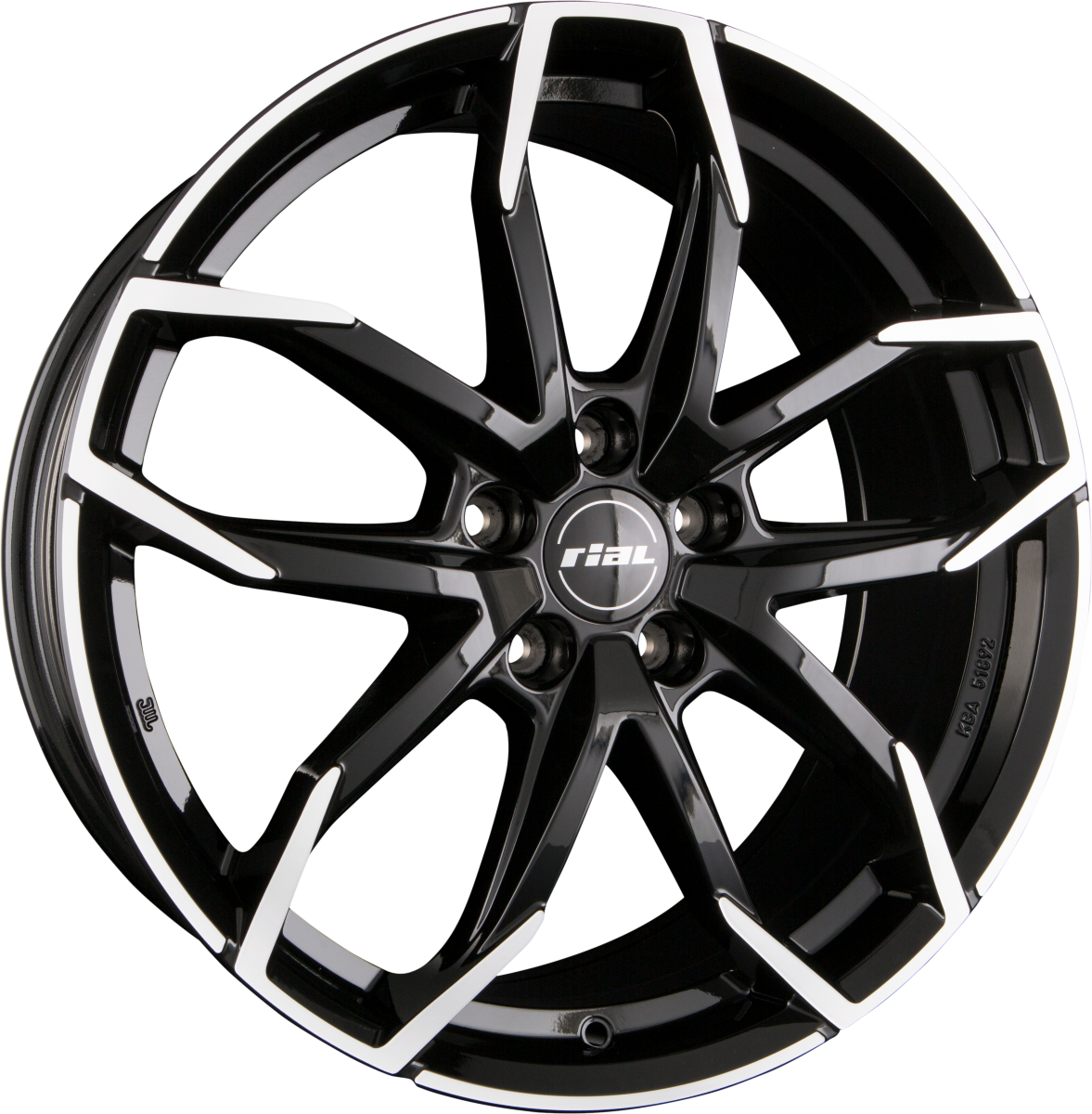 Rial Lucca diamant-schwarz frontpoliert Alufelge 8x19 Zoll ET45 LK 5x112 ML70.1 – Bild 8