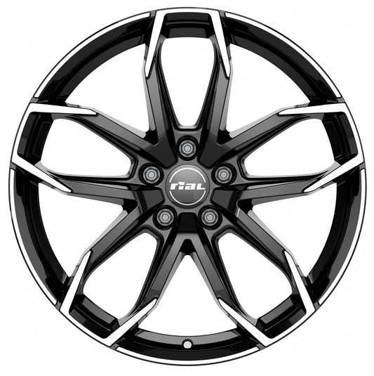 Rial Lucca diamant-schwarz frontpoliert Alufelge 8x20 Zoll ET35 LK 5x110 ML65.1 – Bild 2