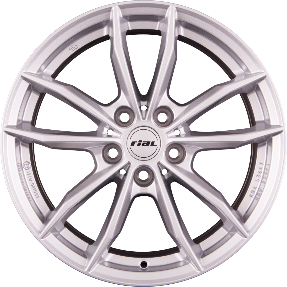 Rial X12 polar-silber Alufelge 7.5x17 Zoll ET27 LK 5x112 ML66.5 – Bild 8