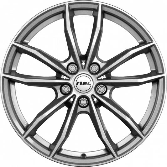 Rial X12 metal-grey Alufelge 8x18 Zoll ET30 LK 5x112 ML66.5 – Bild 2
