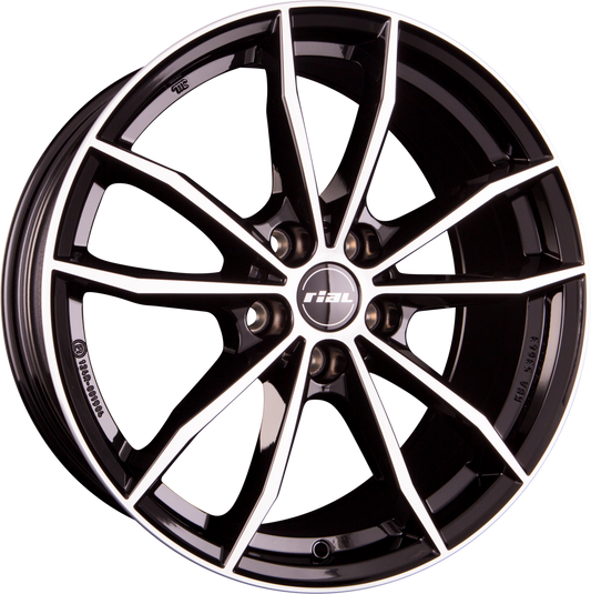 Rial X12 Diamant-Schwarz Frontpoliert Alufelge 9x19 Zoll ET38 LK 5x112 ML66.6 – Bild 2