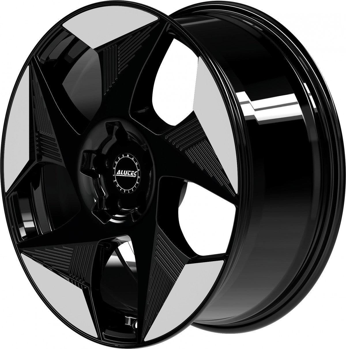 Alutec Solar diamant-schwarz frontpoliert Alufelge 8x19 Zoll ET46 LK 5x114.3 ML70.1