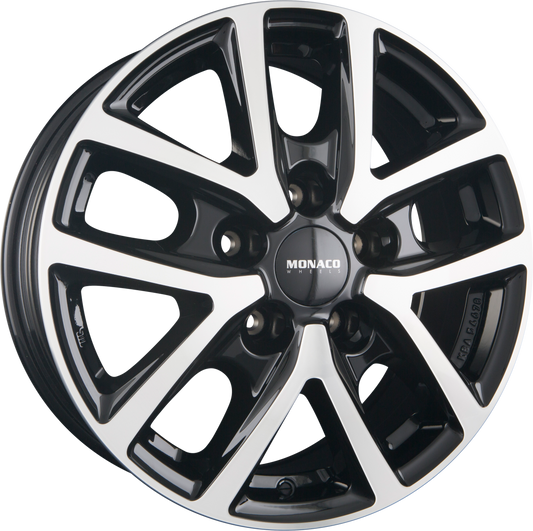 itWheels Monaco CL2T Glanz Schwarz Poliert Alufelge 6.5x16 Zoll ET66 LK 5x118 ML71.1 – Bild 2
