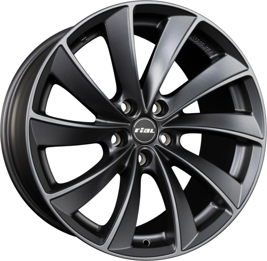 Rial Lugano Steel Grey Matt Alufelge 10.5x19 Zoll ET45 LK 5x120 ML64.1 – Bild 2