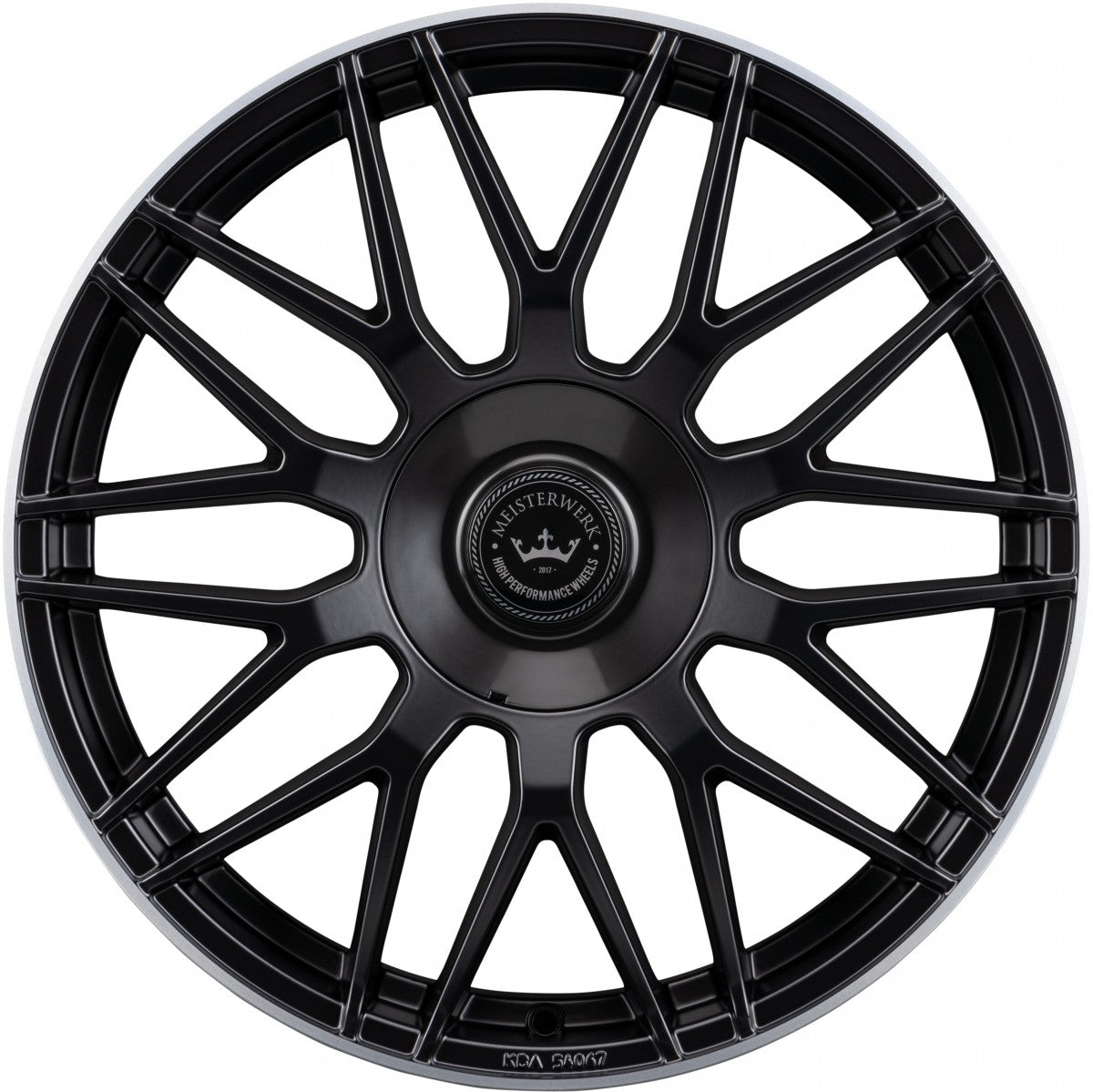 Meisterwerk MW17 black matt lip polished Alufelge 8x18 Zoll ET25 LK 5x112 ML72.6 – Bild 2