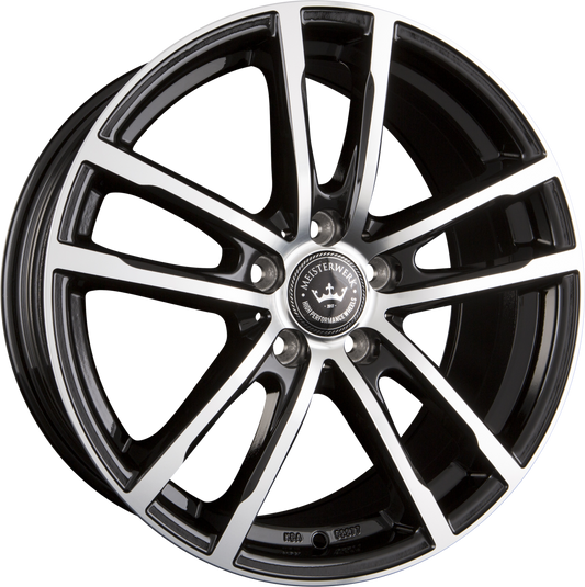 Meisterwerk MW15 Black Polished (BKF) Alufelge 7.5x17 Zoll ET48 LK 5x108 ML67.1 – Bild 2