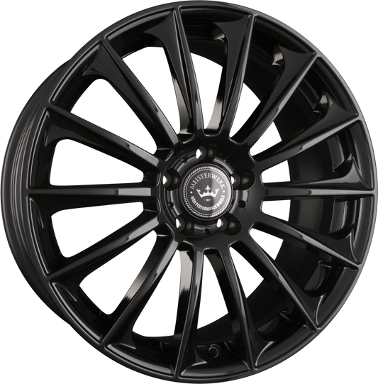 Meisterwerk MW16 Black Glossy Alufelge 8.5x19 Zoll ET32 LK 5x112 ML66.6 – Bild 2