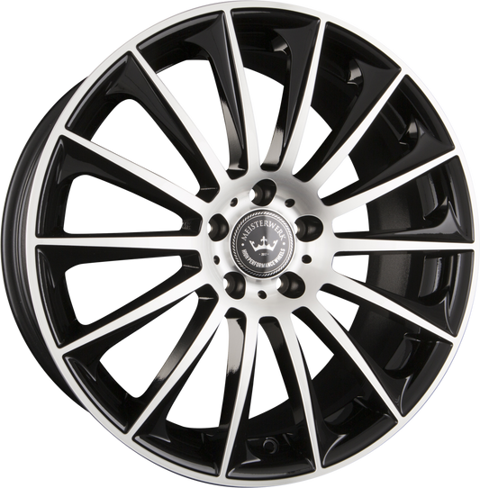 Meisterwerk MW16 Black Polished Alufelge 8.5x19 Zoll ET32 LK 5x112 ML66.6 – Bild 2