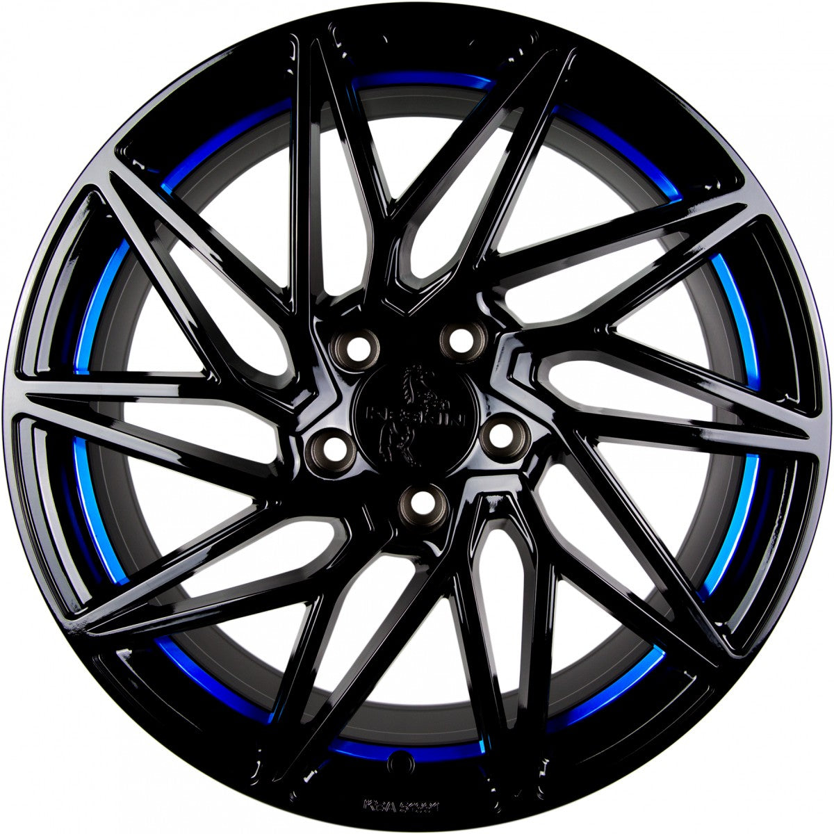 Keskin KT20 Future black painted blue inside Alufelge 8.5x20 Zoll ET45 LK 5x112 ML72.6 – Bild 2