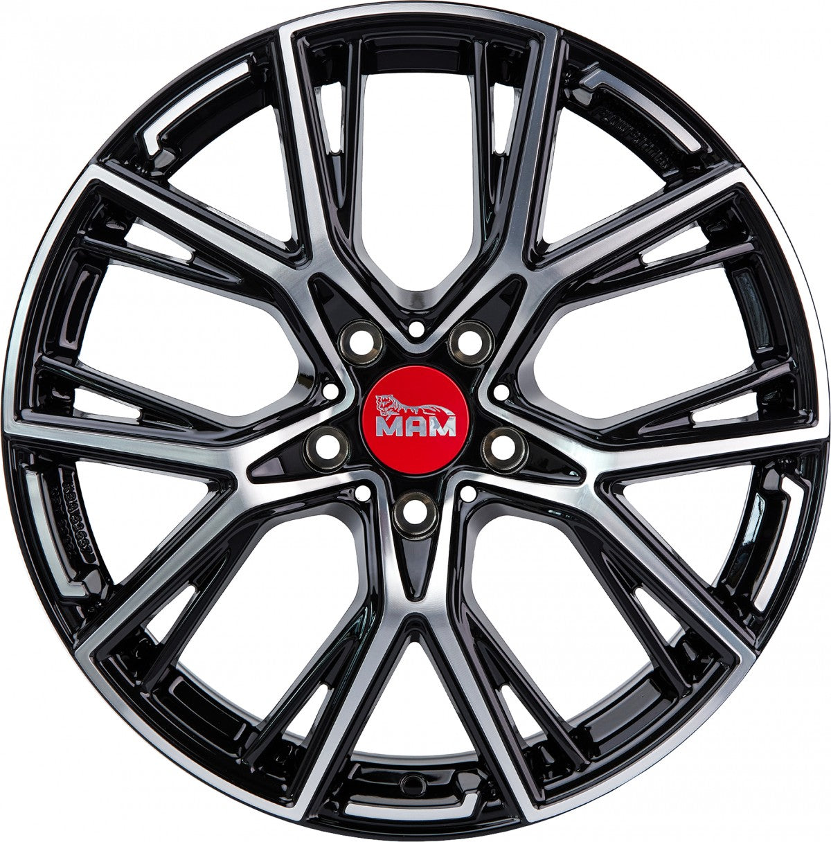 MAM B4 black front polish Alufelge 8.5x19 Zoll ET40 LK 5x120 ML72.6 – Bild 2